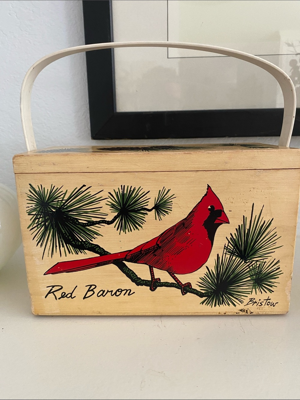 Rare Vintage Enid Collin’s Bill Bristol Red Cardinal Decorative Box Purse- Red